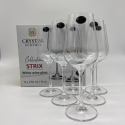 Набір келихів для вина 250 мл Crystal Bohemia STRIX (DORA)