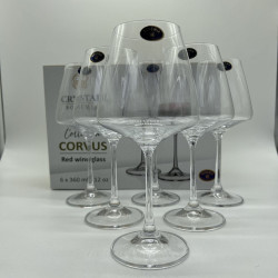 Набір келихів для вина 360 мл Crystal Bohemia Corvus