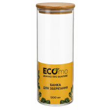 Скляна банка для зберігання продуктів Ecomo BR0922 "C-Line", 1,2 л
