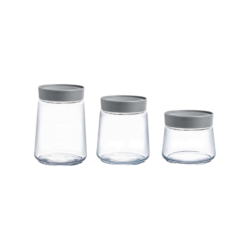 Набір банок Luminarc Jar Swing Q6631 із сірими кришками