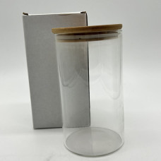 Скляна банка 1,2 л із бамбуковою кришкою Stenson TD00977-1,2