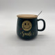 Чашка з кришкою і ложкою “Love, Smile, Enjoy” Інтернет-магазин посуду All Opt