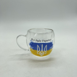 Чашка з подвійним дном "Все буде Україна" 2294