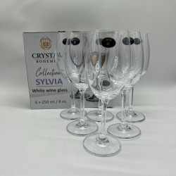 Набір келихів для вина Crystal Bohemia SYLVIA (6х250ml) 4S415/250