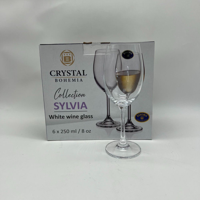 Набір келихів для вина Crystal Bohemia SYLVIA (6х250ml) 4S415/250 опт