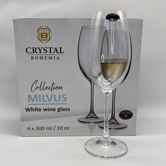 Набір келихів для вина 300 мл Crystal Bohemia Milvus опт