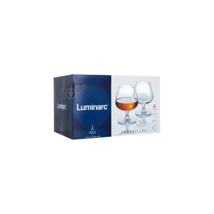 Келихи для коньяку Luminarc Versailles 410 мл набір 6 шт Luminarc N1480