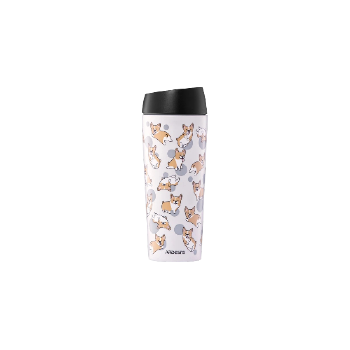 Термокухоль Coffee Time Corgi 450 мл сірий Ardesto AR2645CR