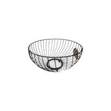 Фруктівниця 22×11 см чорна металева Stenson R99885
