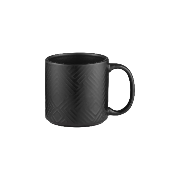 Чашка Francesca 360 мл керамічна чорна ARDESTO AR3483BK
