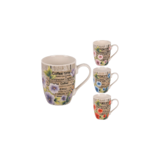Чашка Coffee Time 350 мл з квітковим декором Stenson R35774