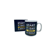 Чашка керамічна XXL Start today with a smile 800 мл Olens -3235